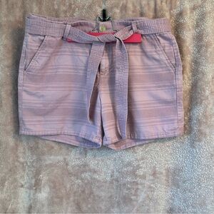 Liz Claiborne-Women's Pink Belted Shorts,sz10, Mauve